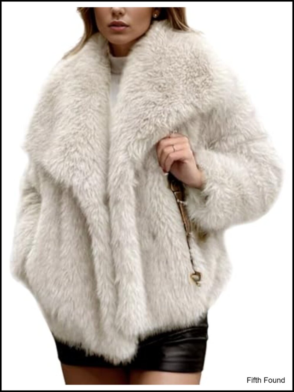 Womens Faux Fur Coat Winter Warm Fluffy Fur Jacket